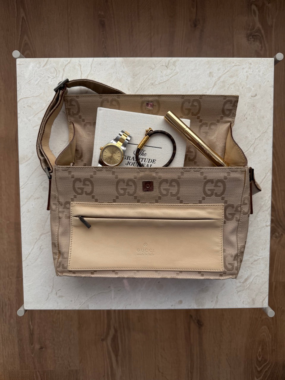 Gucci Beige Canvas Bag