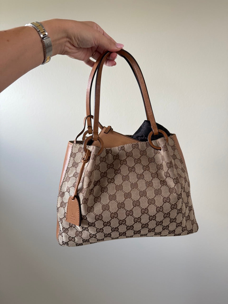 Gucci Joy Boston Tote Medium Beige