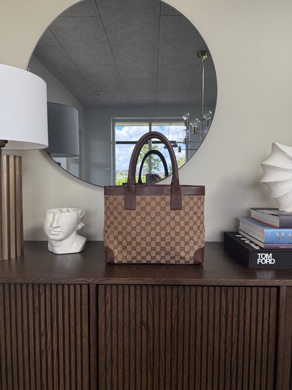 Gucci Tote Brown Canvas