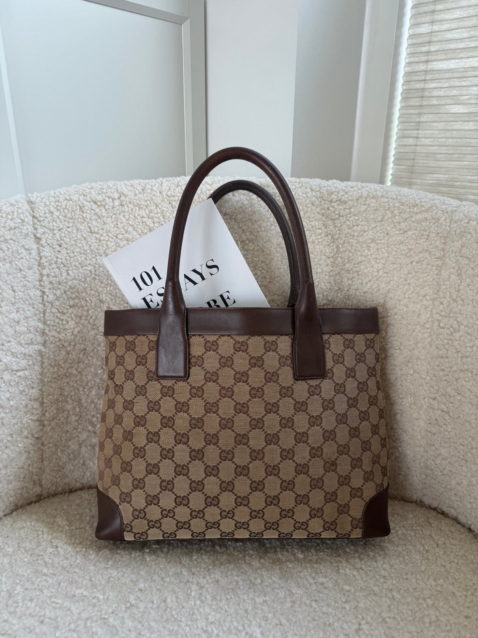 Gucci Tote Brown Canvas