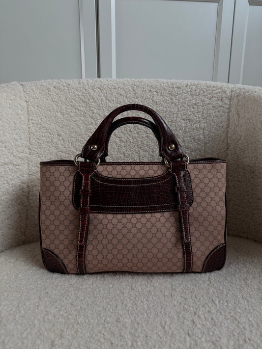 Celine Tote Bag Burgundy
