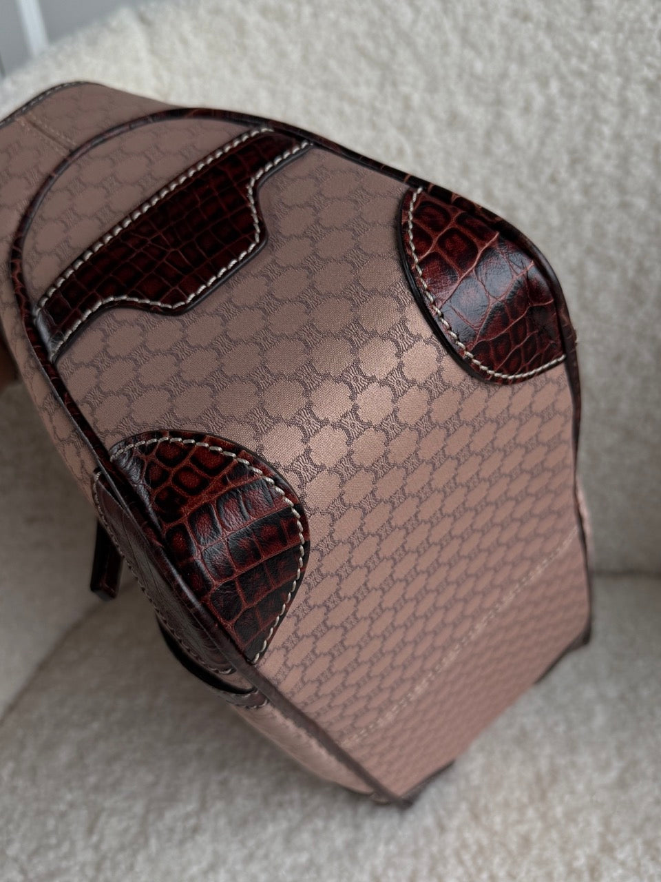 Celine Tote Bag Burgundy