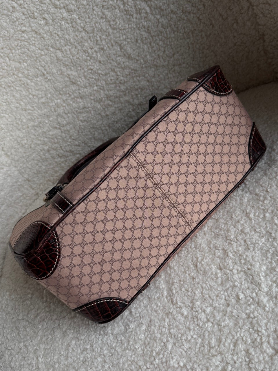 Celine Tote Bag Burgundy