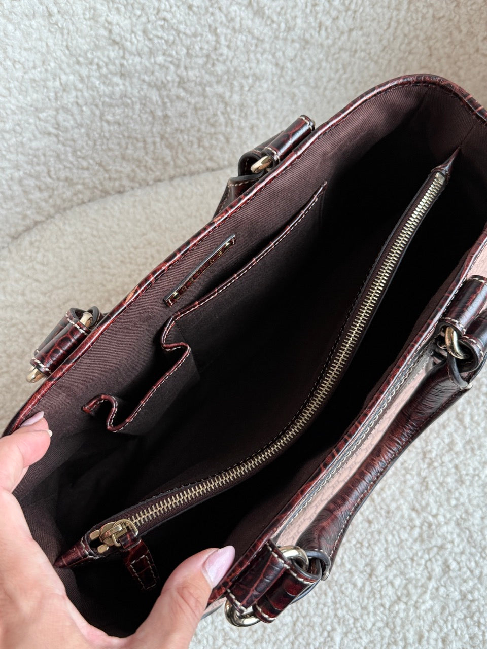 Celine Tote Bag Burgundy