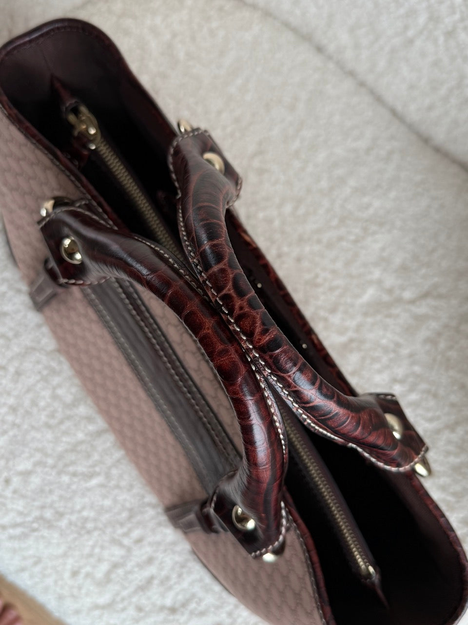 Celine Tote Bag Burgundy
