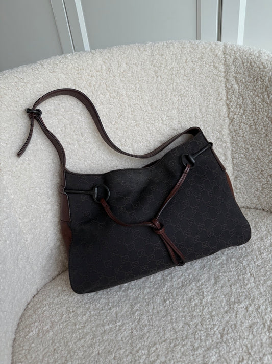 Gucci Canvas Dark Shoulder Bag