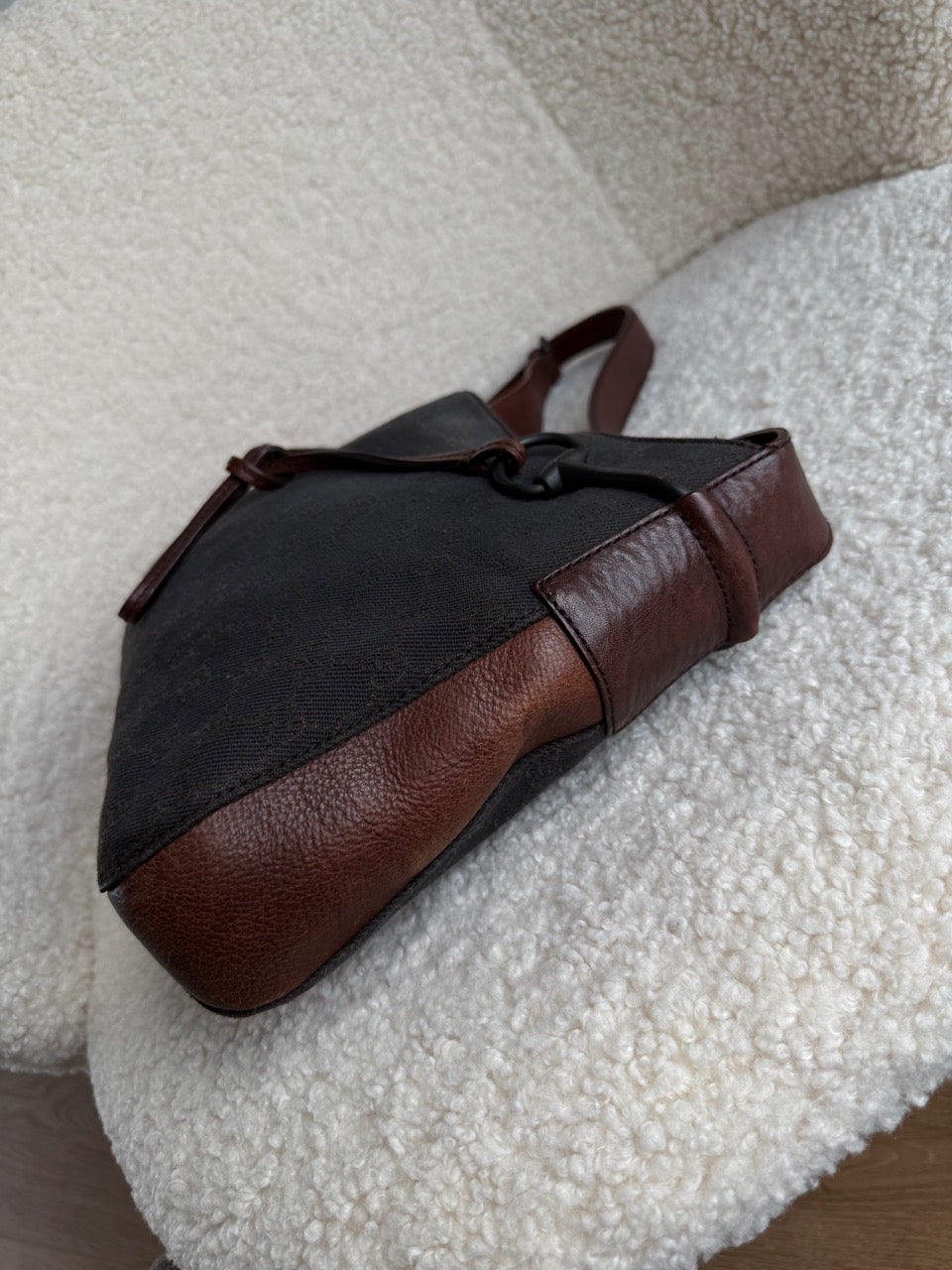Gucci Canvas Dark Shoulder Bag