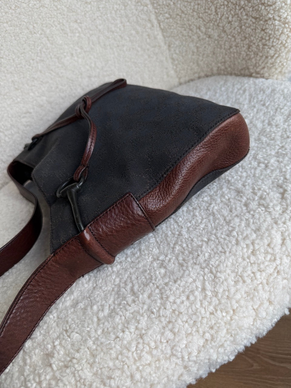 Gucci Canvas Dark Shoulder Bag