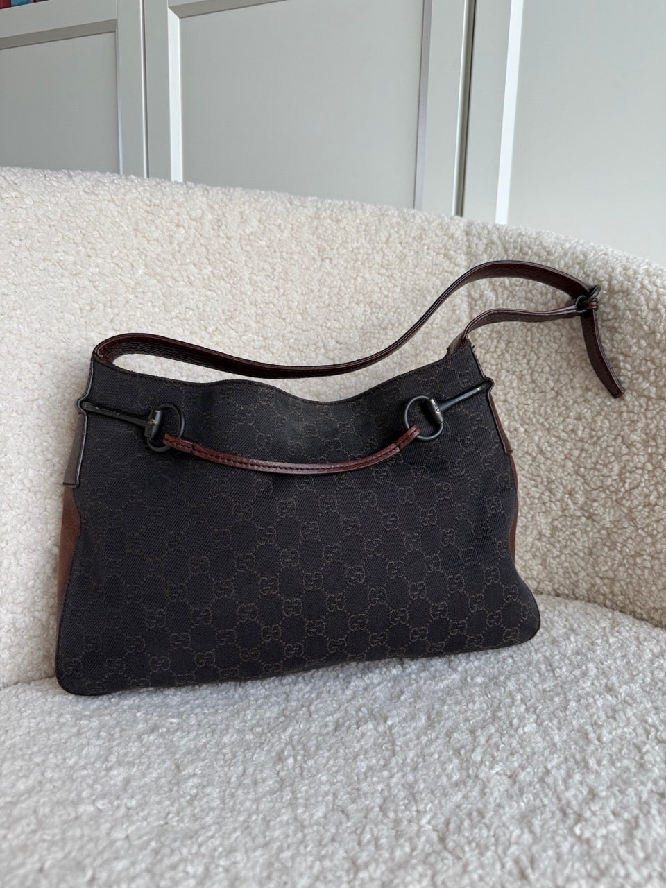Gucci Canvas Dark Shoulder Bag