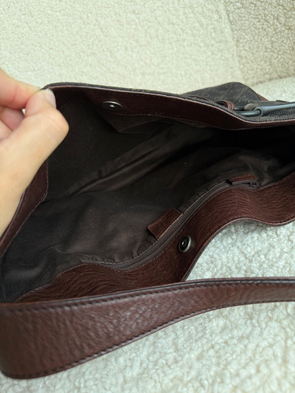 Gucci Canvas Dark Shoulder Bag
