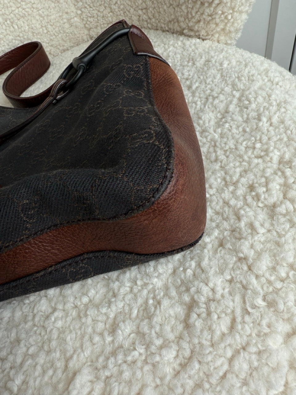 Gucci Canvas Dark Shoulder Bag
