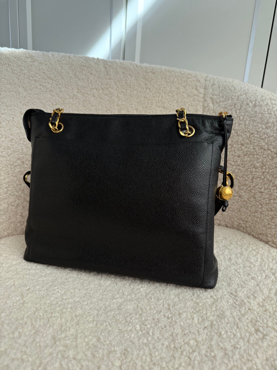 Chanel Chain Logo Tote Bag