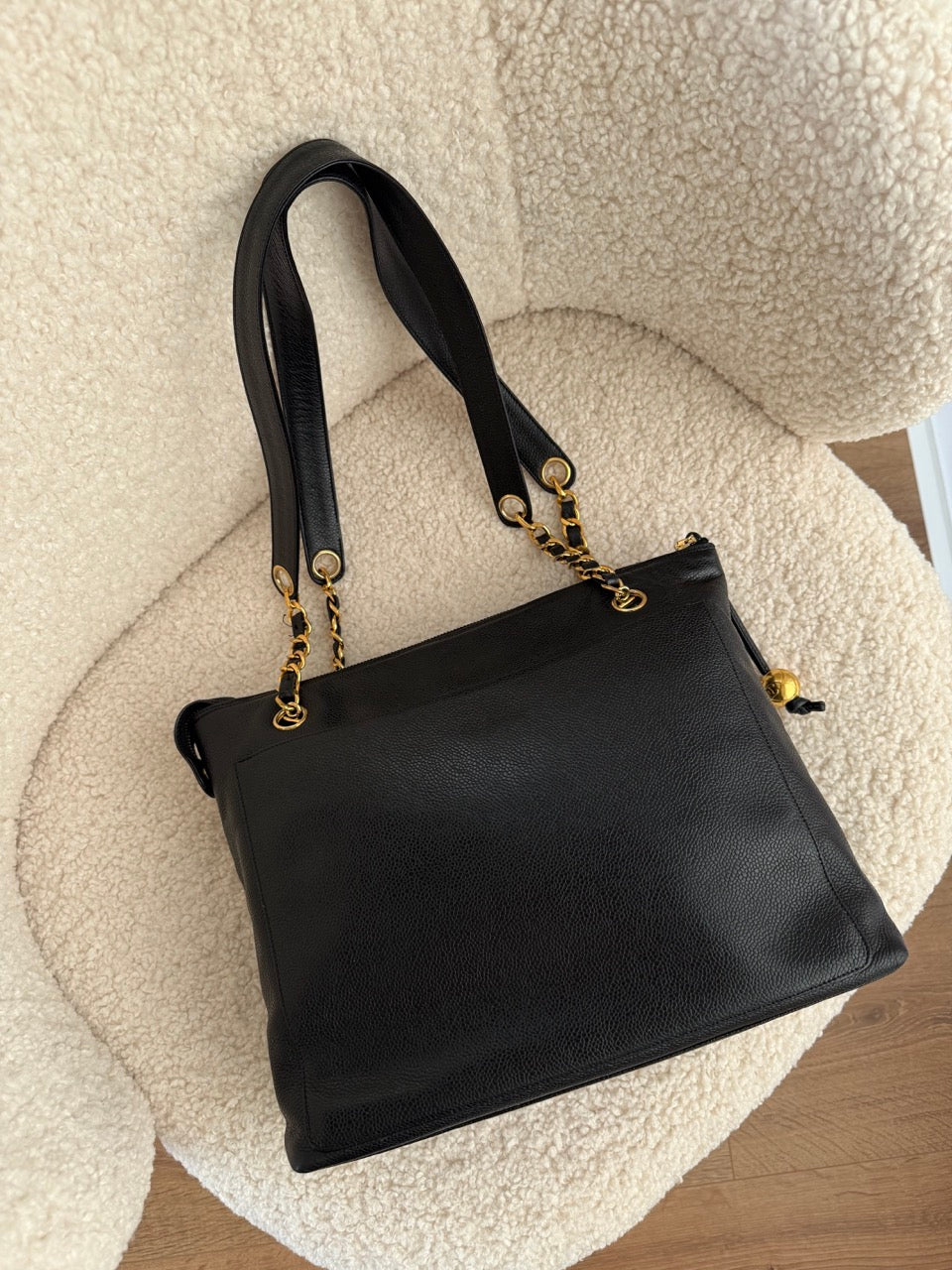 Chanel Chain Logo Tote Bag