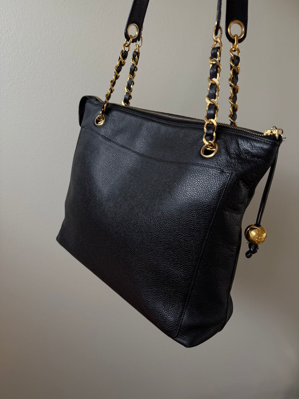 Chanel Chain Logo Tote Bag