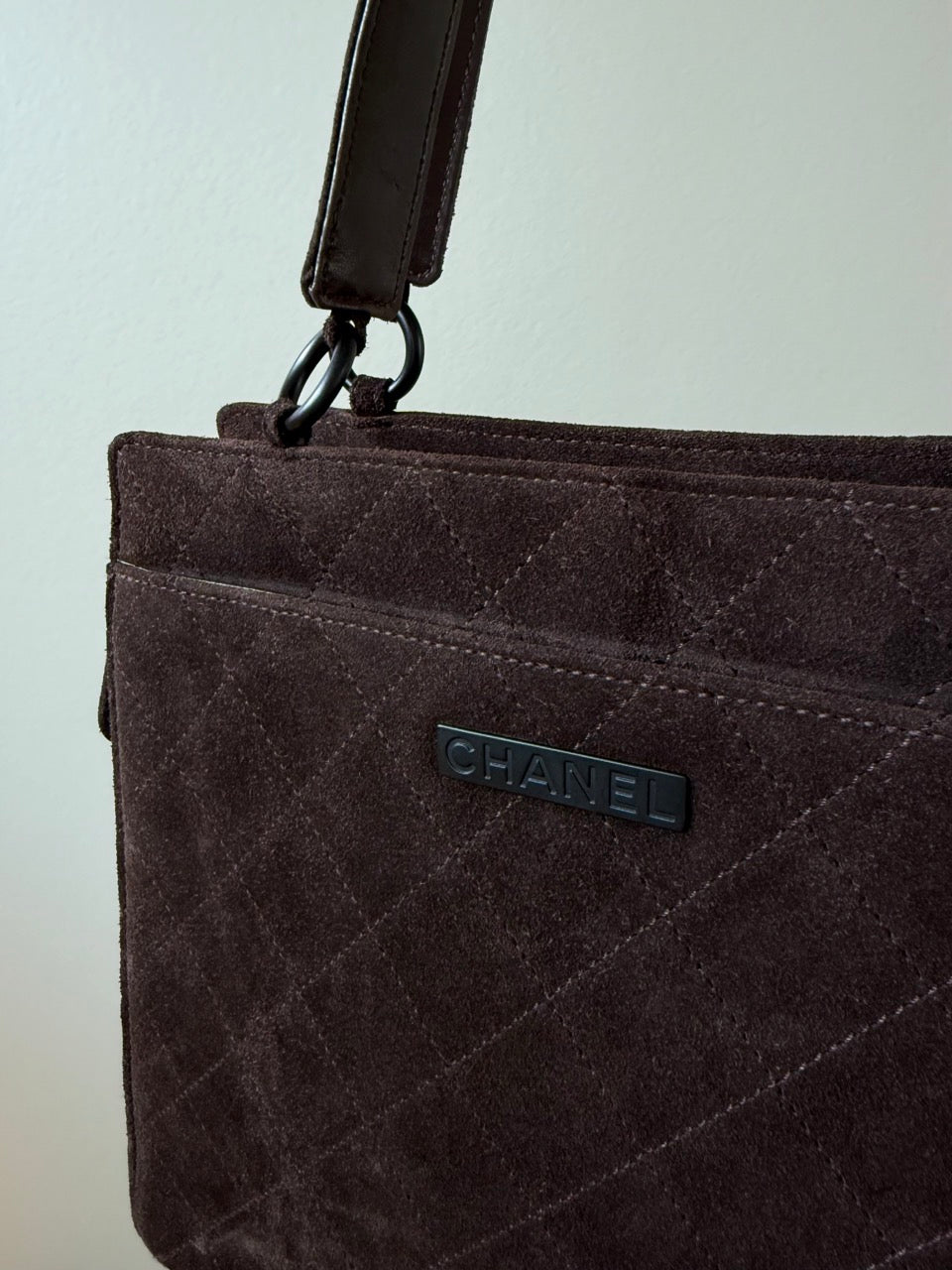 Chanel Suede Dark brown Tote