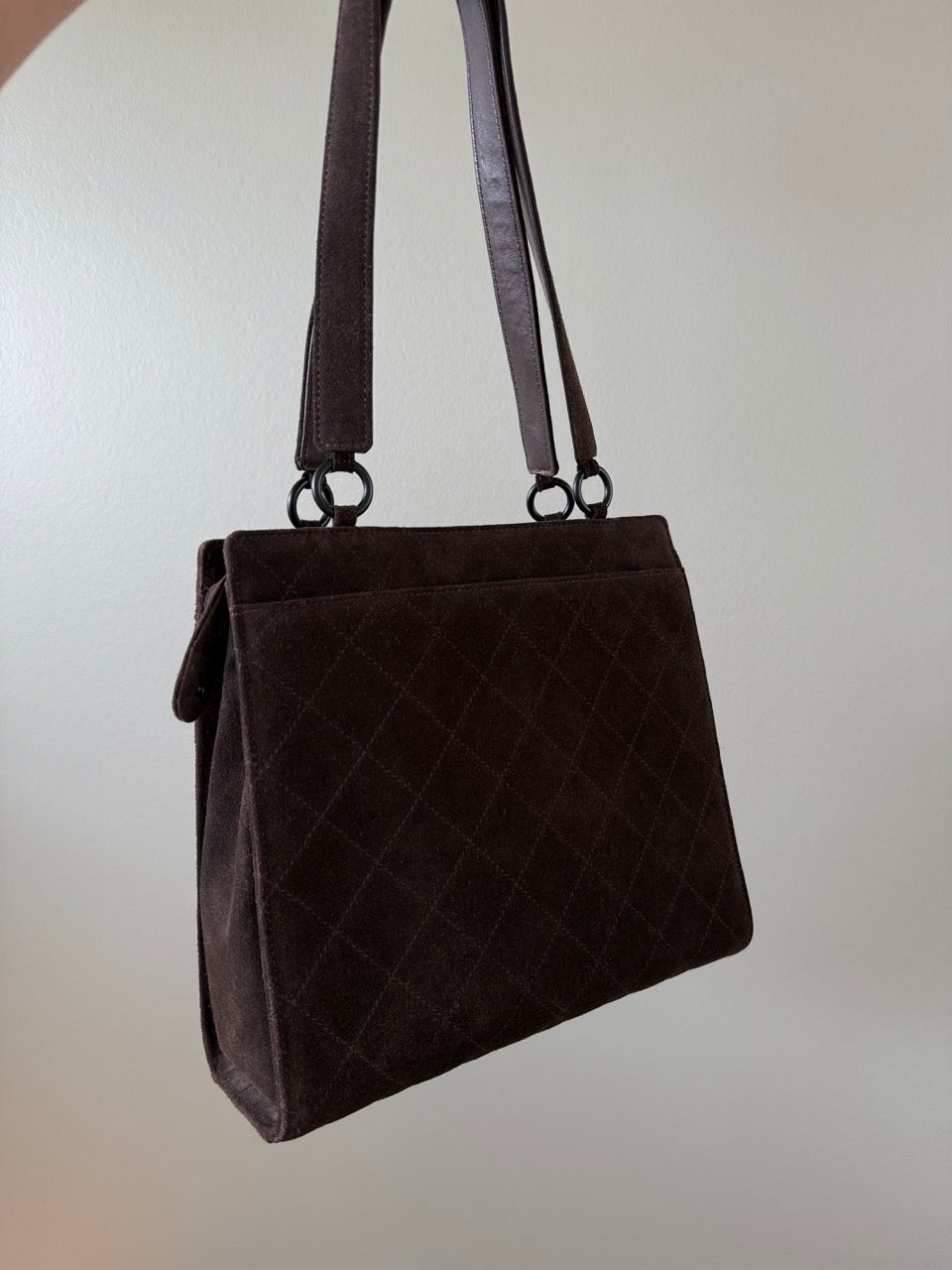 Chanel Suede Dark brown Tote