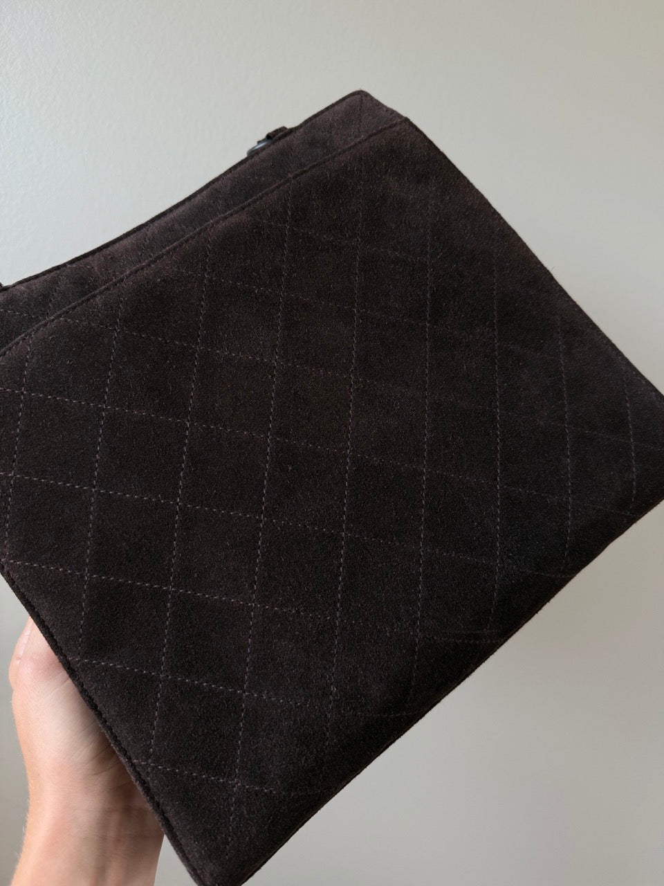Chanel Suede Dark brown Tote