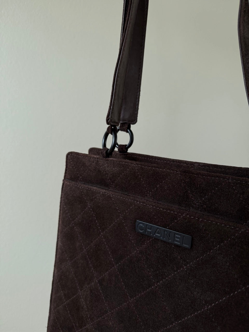 Chanel Suede Dark brown Tote
