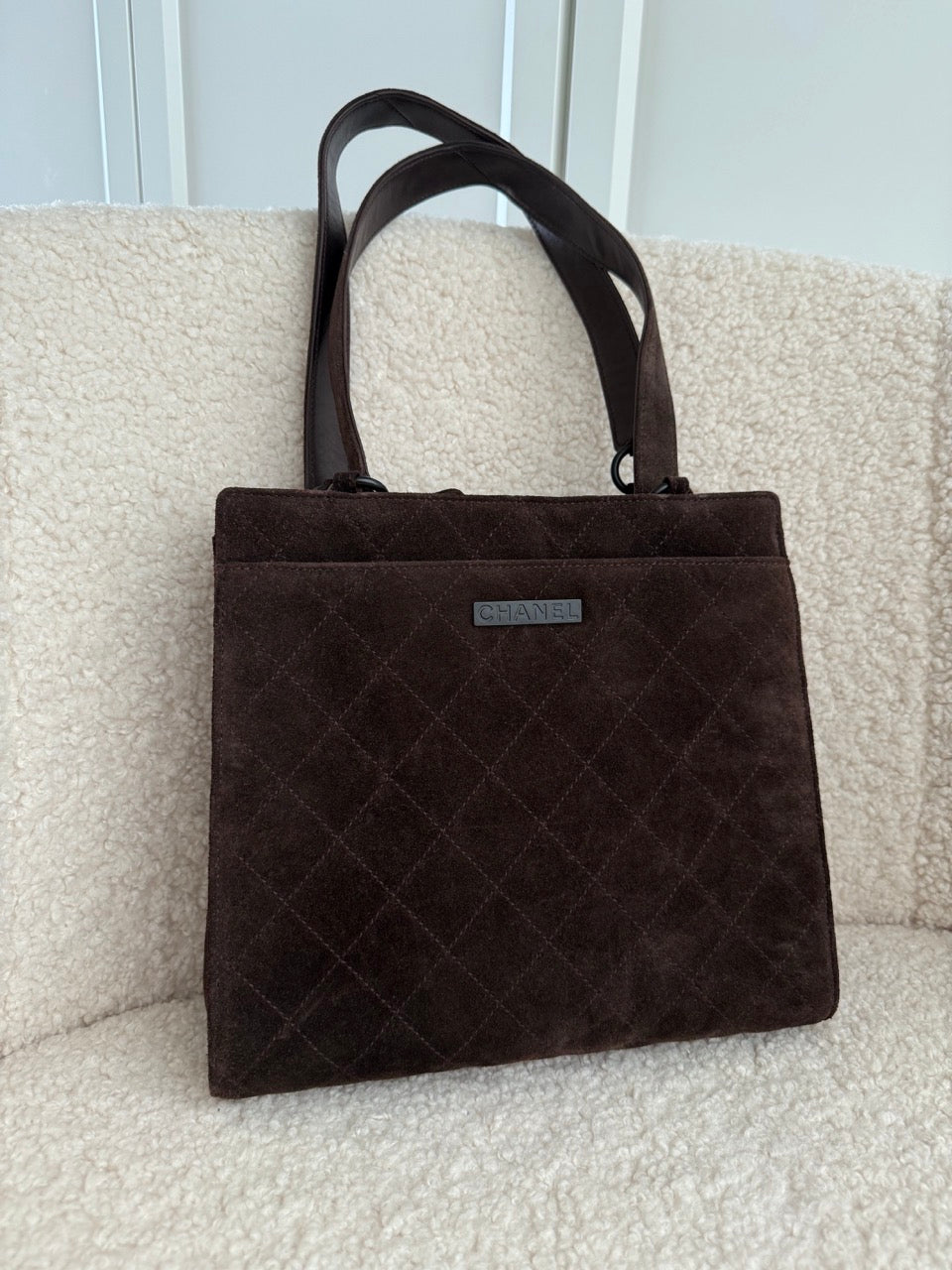 Chanel Suede Dark brown Tote