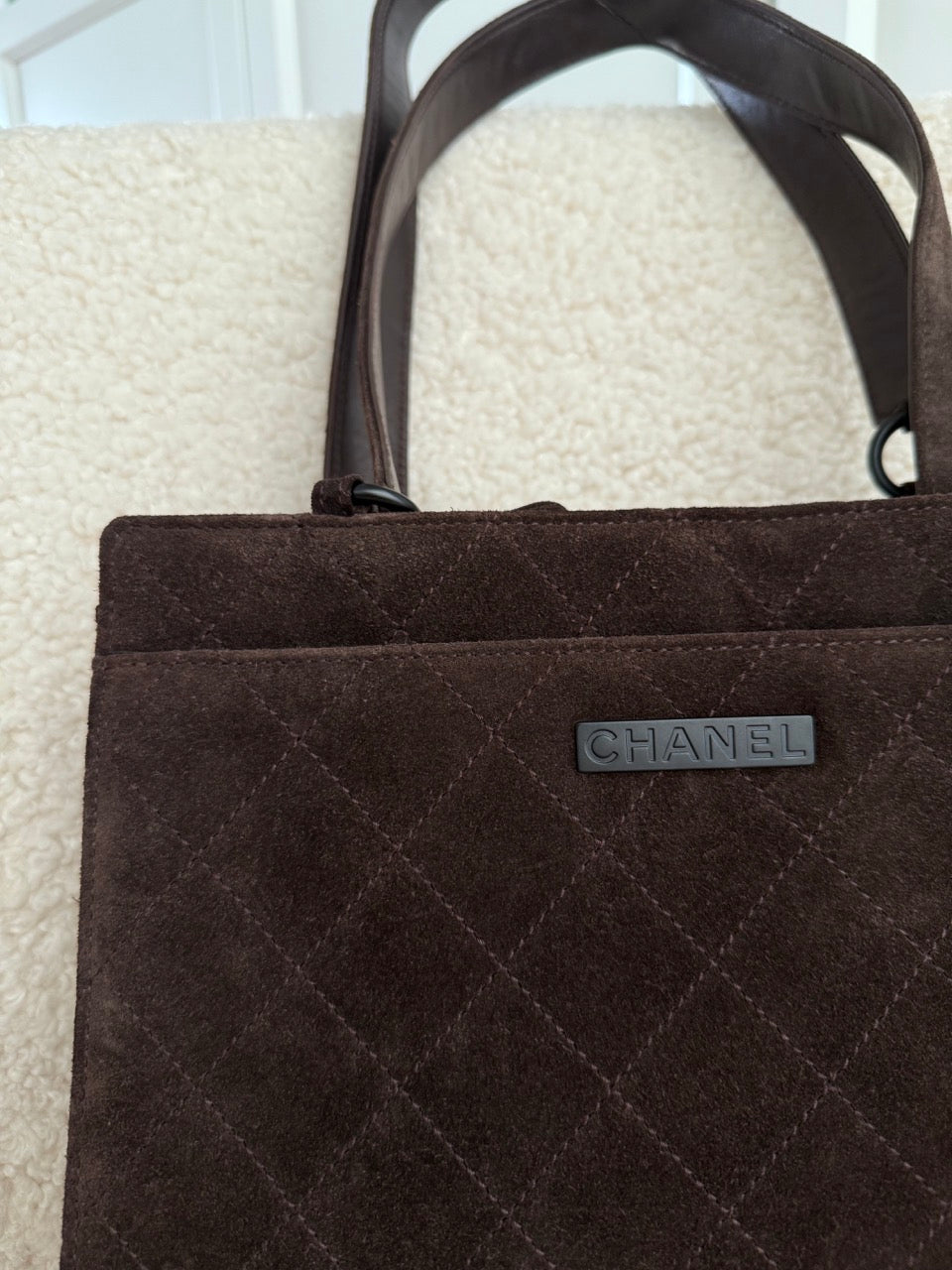 Chanel Suede Dark brown Tote