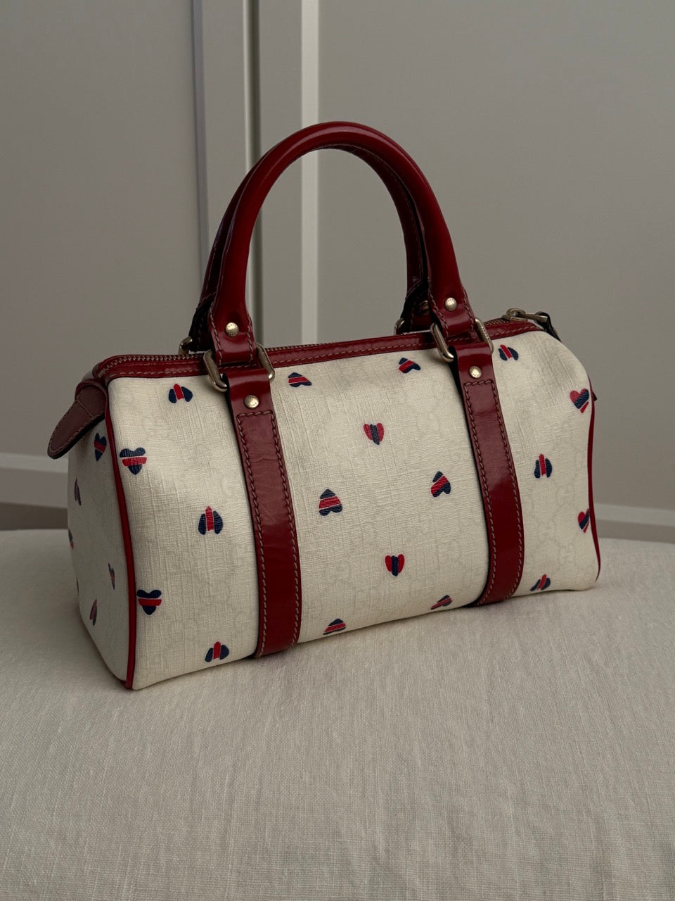 Gucci White Monogram Bag