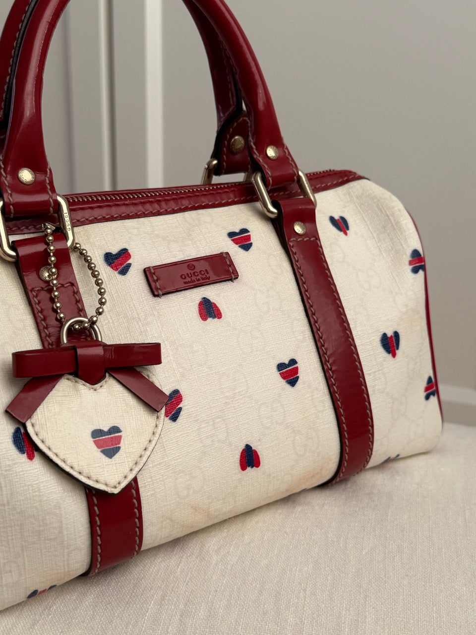 Gucci White Monogram Bag