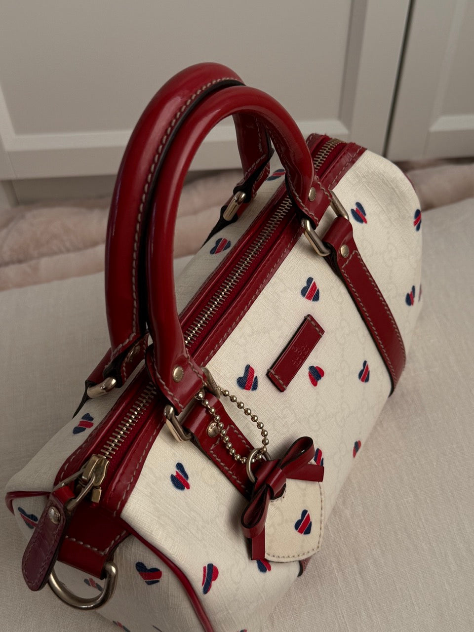 Gucci White Monogram Bag