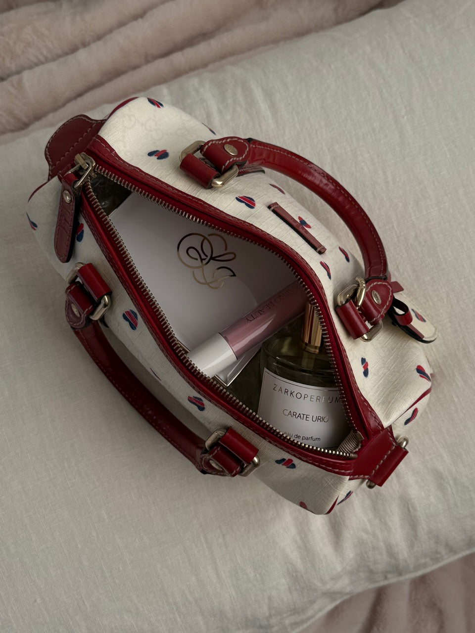 Gucci White Monogram Bag