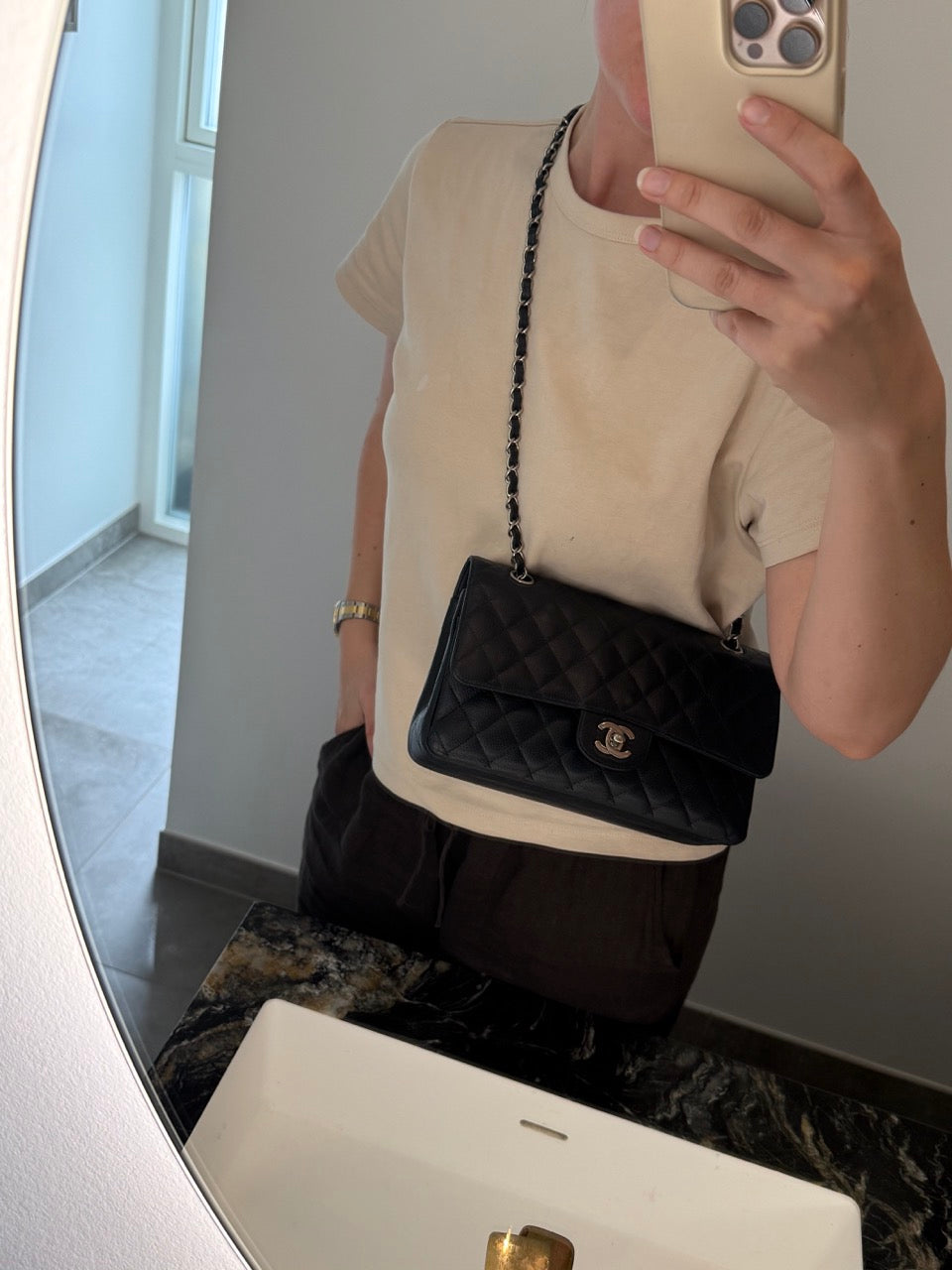 Chanel Classic Medium Double Flap Caviar