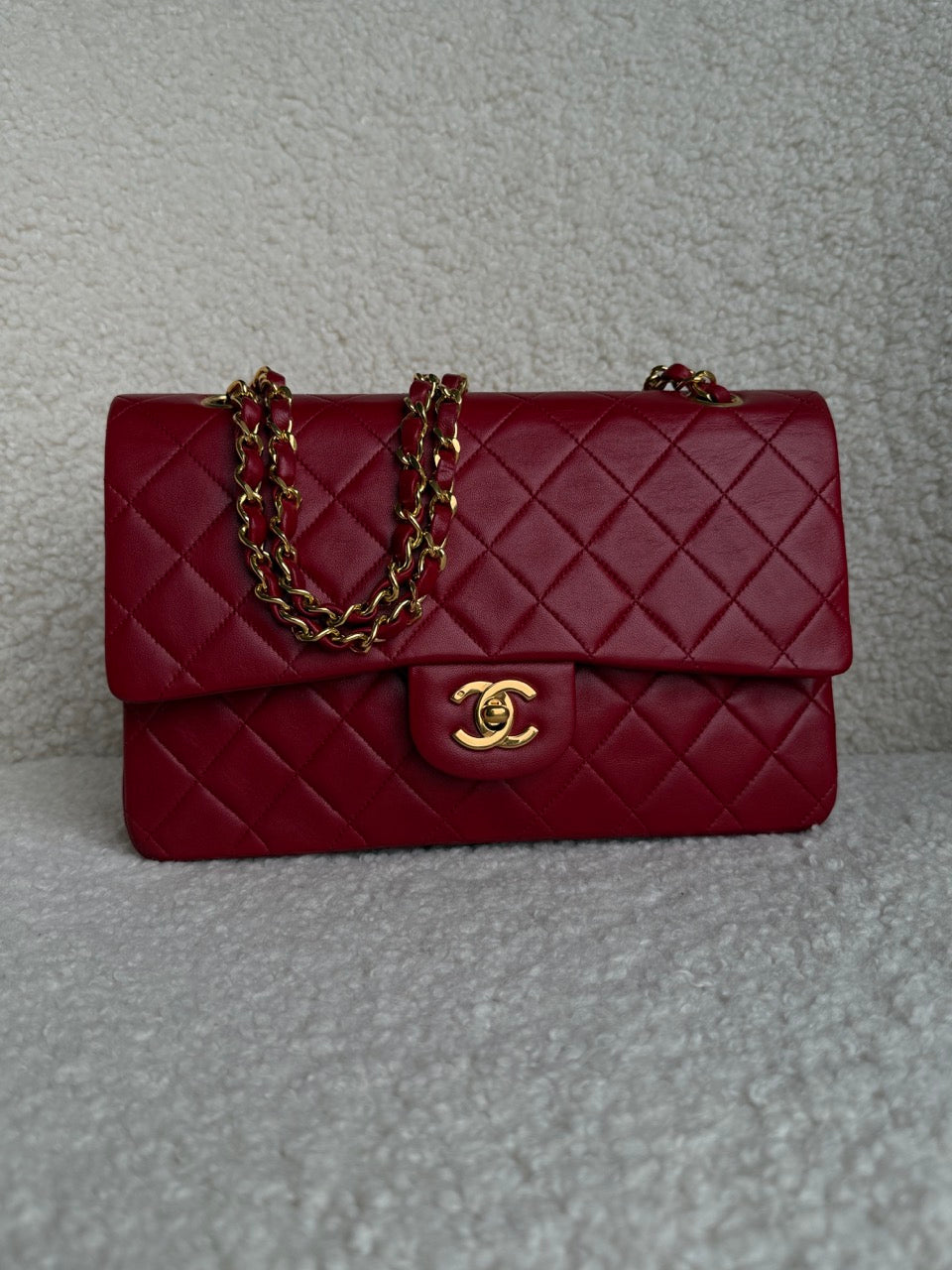 Chanel Timeless Double Flap Dark Red