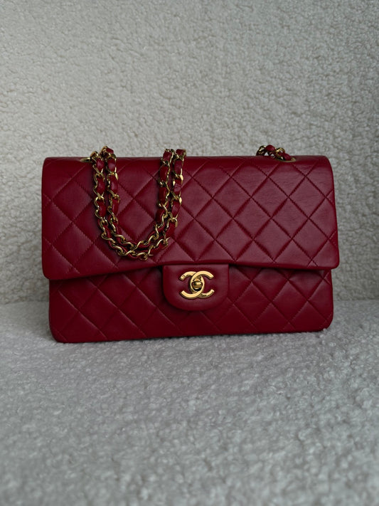 Chanel Timeless Double Flap Dark Red