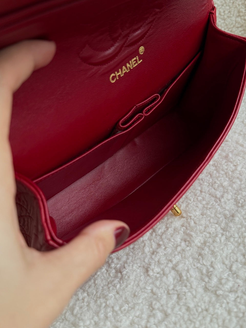Chanel Timeless Double Flap Dark Red