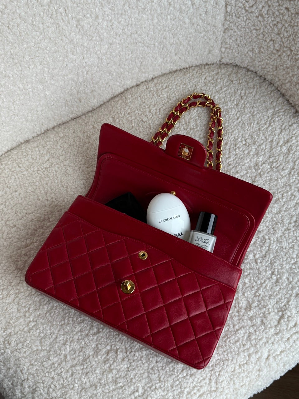 Chanel Timeless Double Flap Dark Red