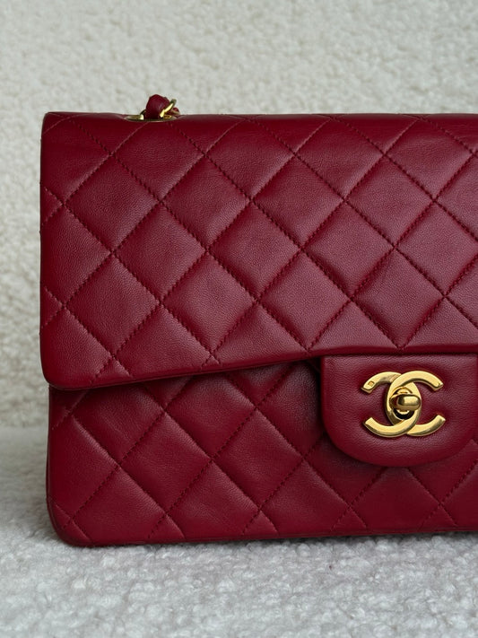 Chanel Timeless Double Flap Dark Red