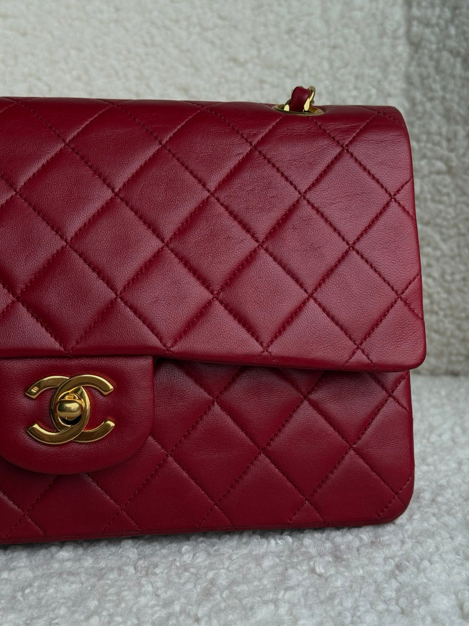 Chanel Timeless Double Flap Dark Red