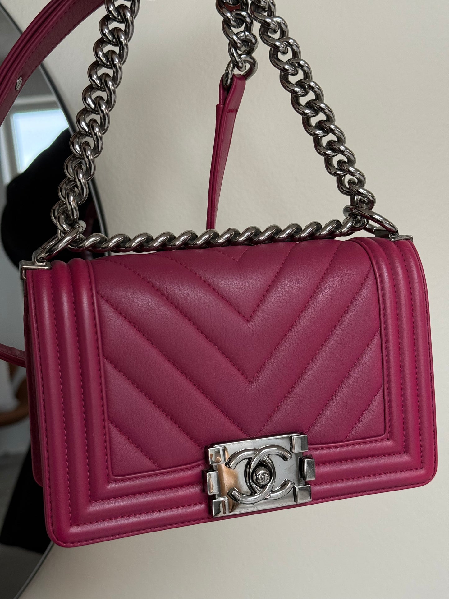 Chanel Boy burgundy