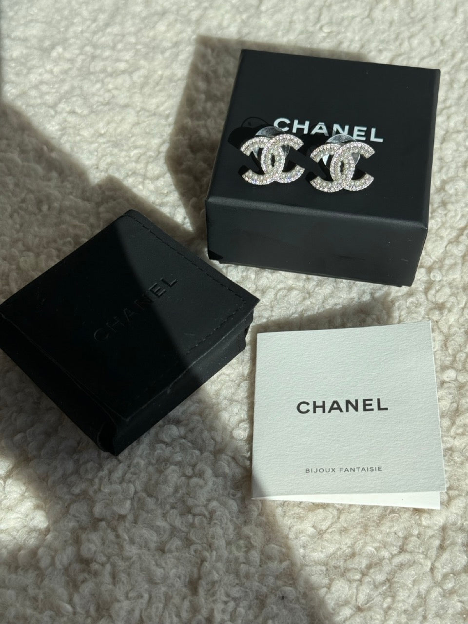 Chanel Øreringe sølv og perler