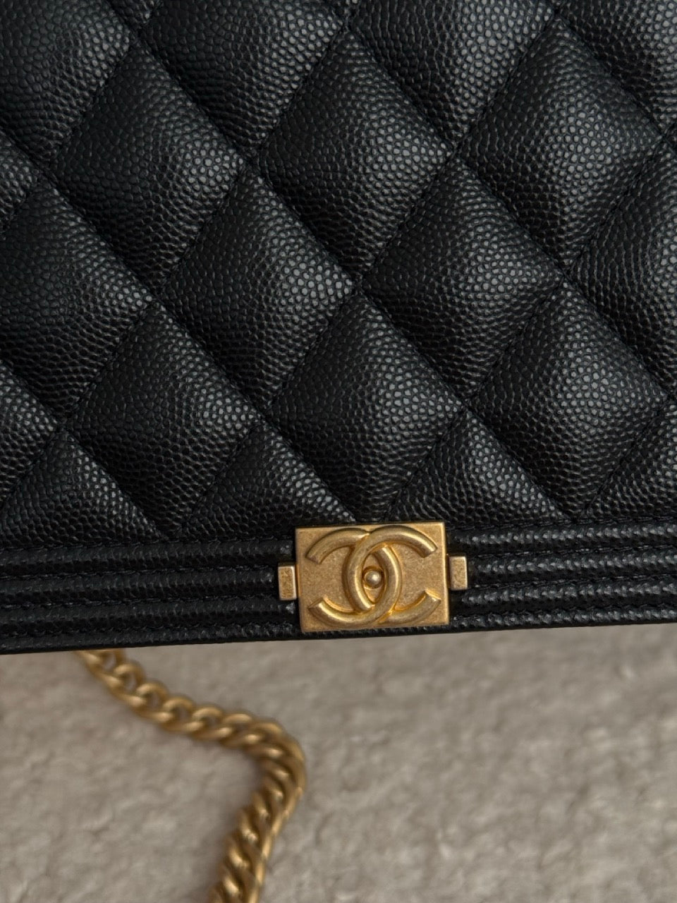 Chanel Boy WOC Caviar