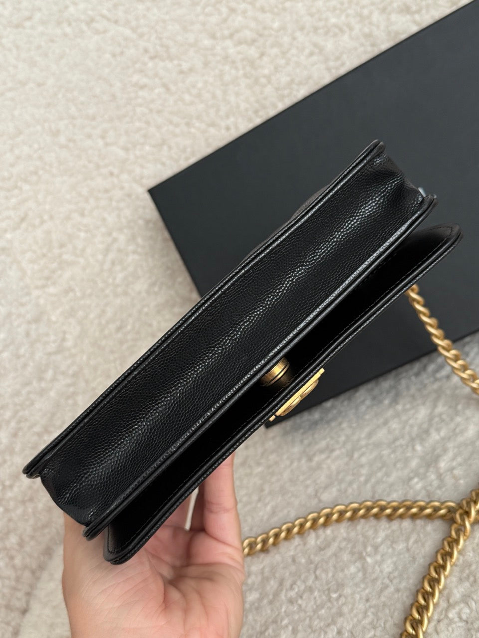 Chanel Boy WOC Caviar