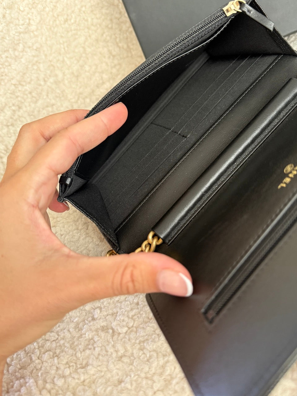 Chanel Boy WOC Caviar