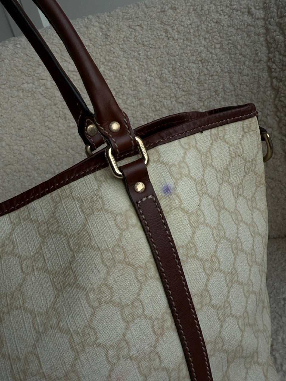 Gucci Monogram Tote beige