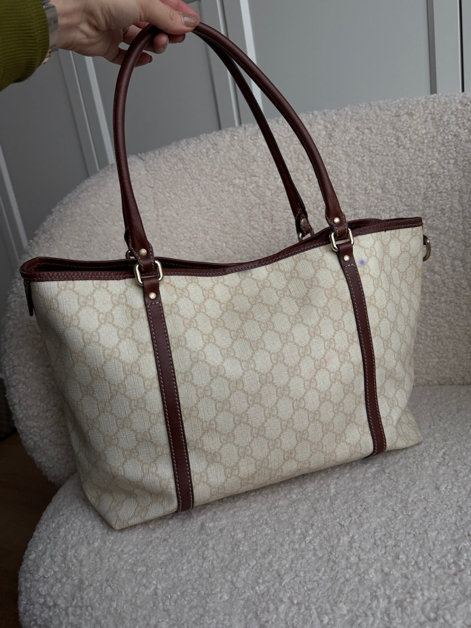 Gucci Monogram Tote beige