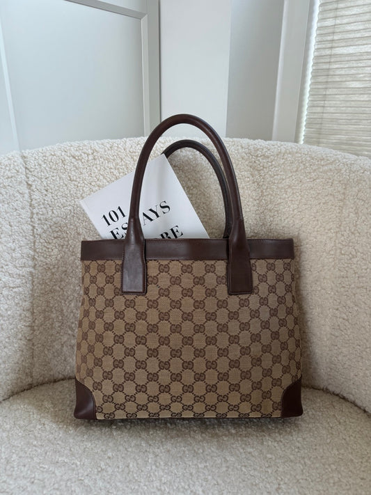Gucci Tote Brown Canvas