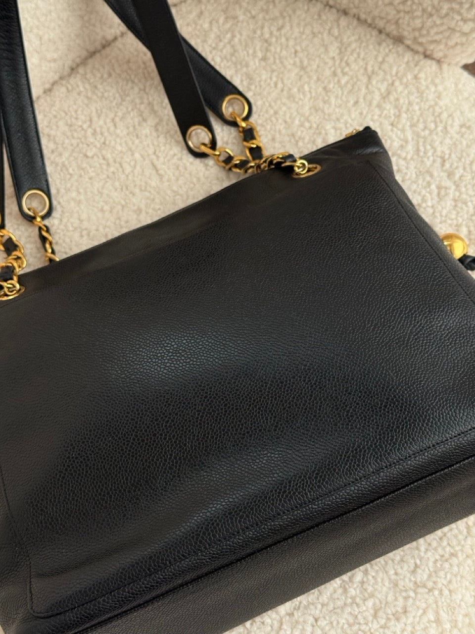 Chanel Chain Logo Tote Bag