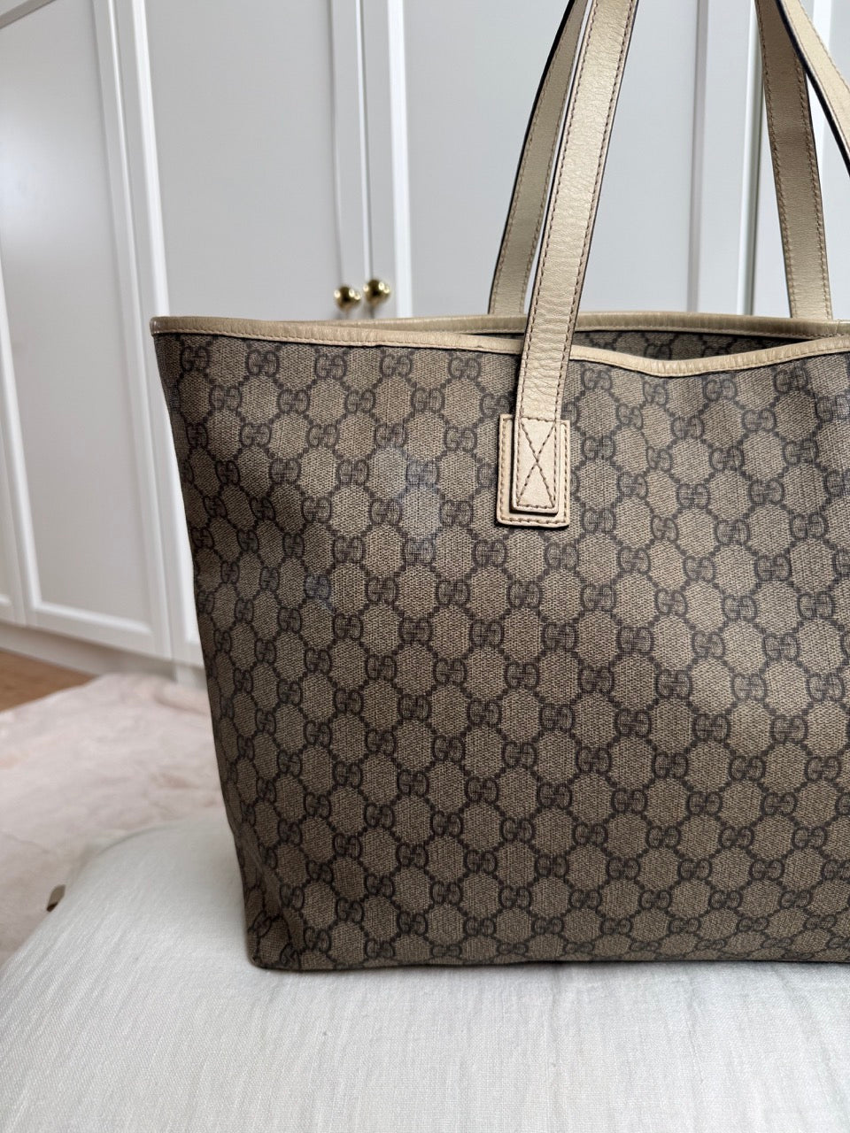 Gucci Monogram Tote Beige