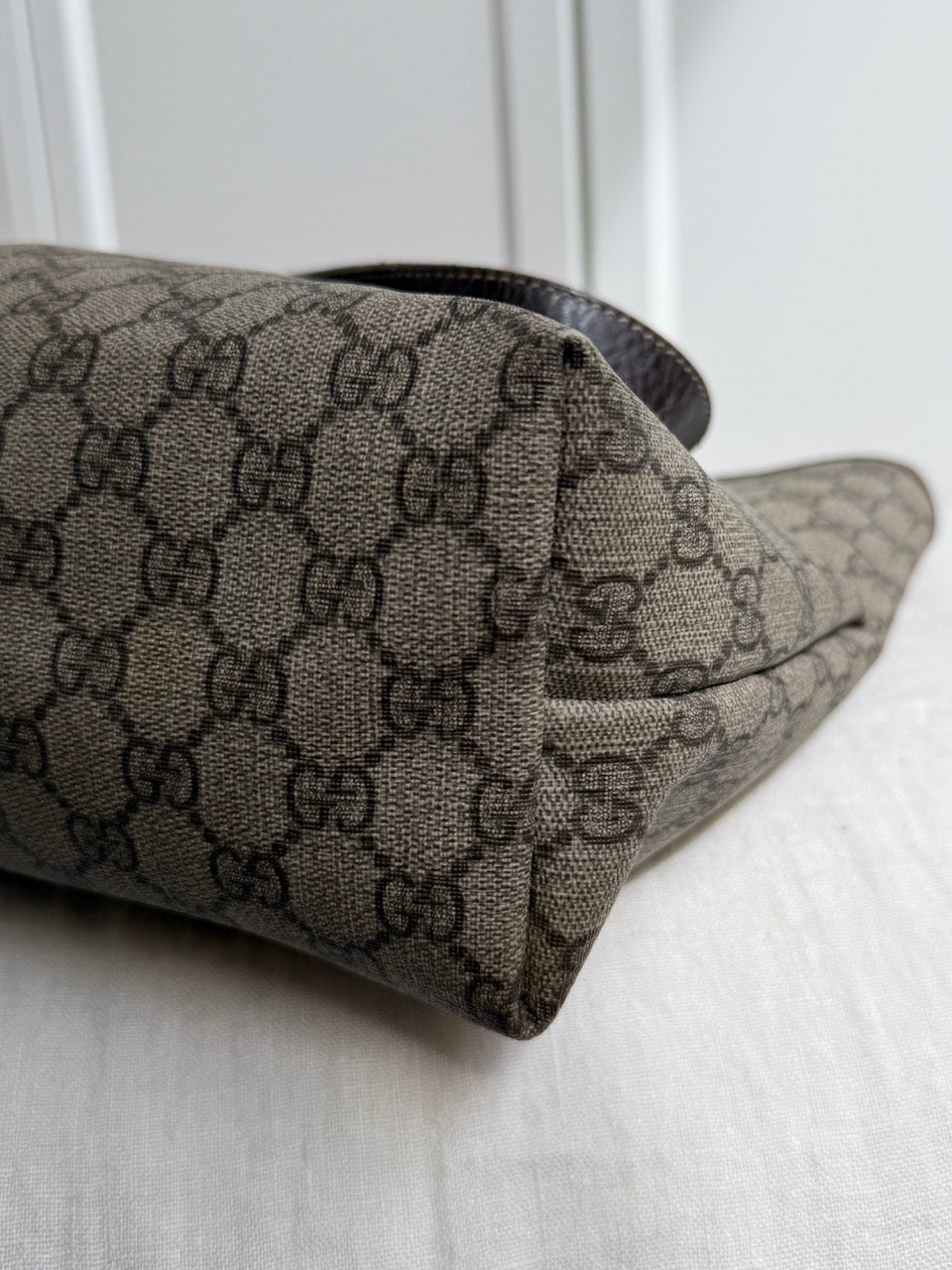 Gucci Monogram Tote Dark Brown