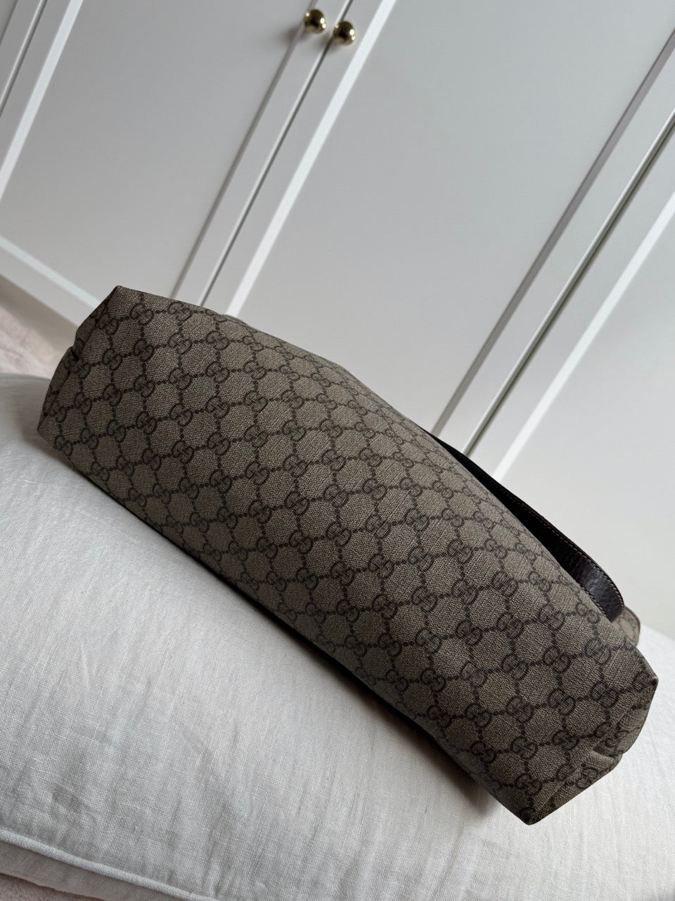 Gucci Monogram Tote Dark Brown