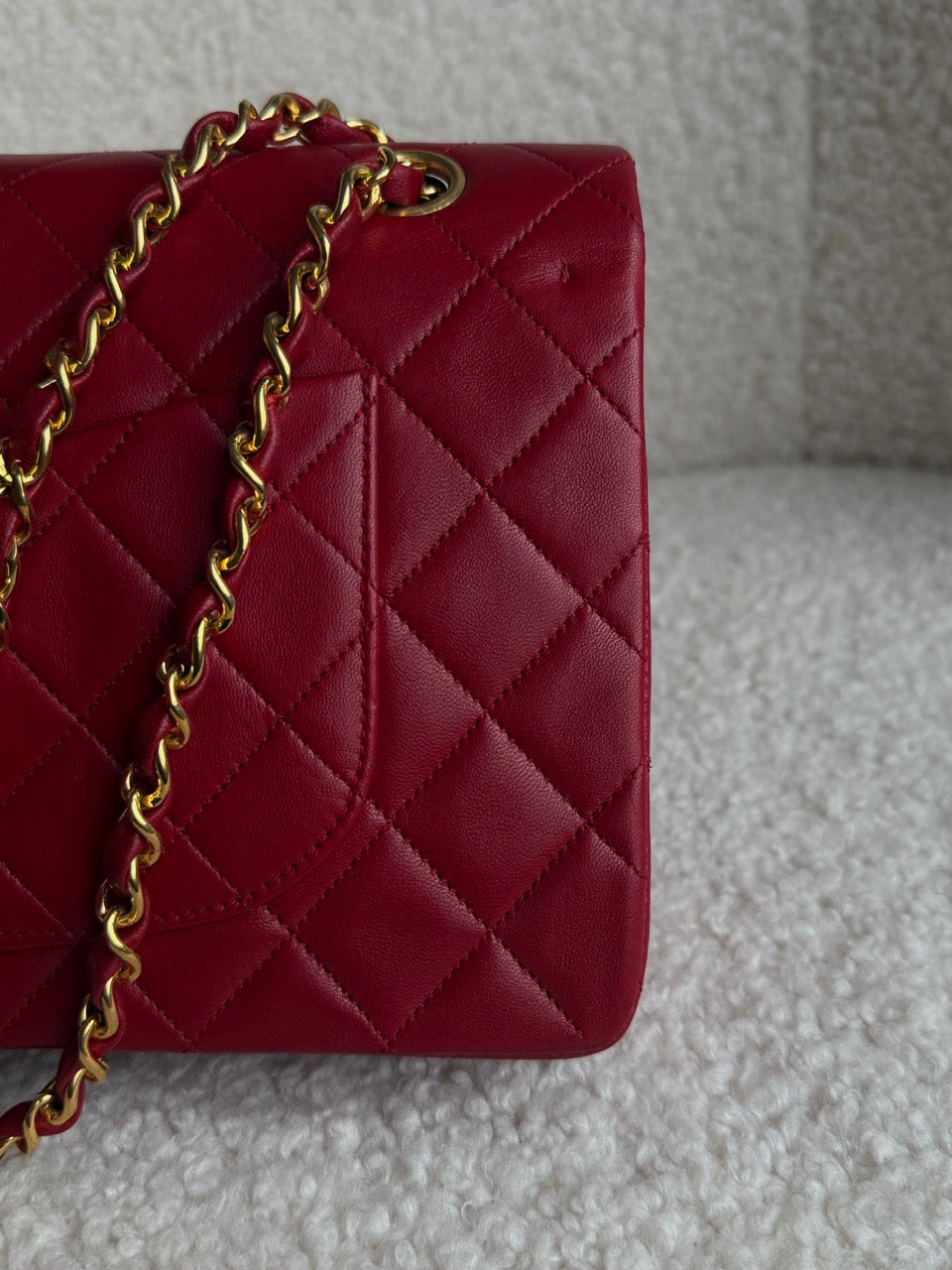 Chanel Timeless Double Flap Dark Red