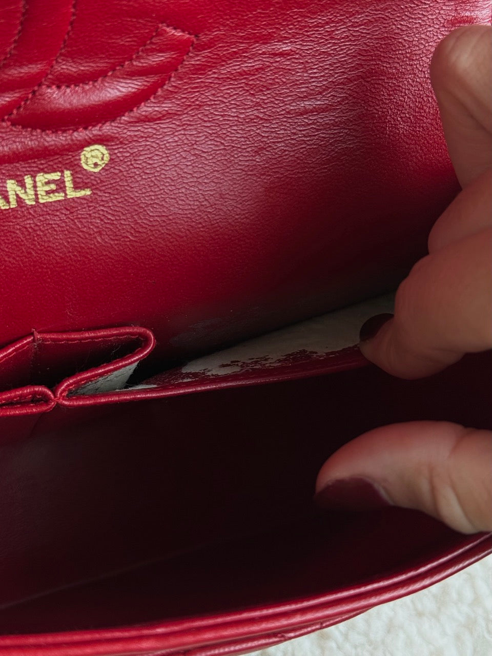 Chanel Timeless Double Flap Dark Red