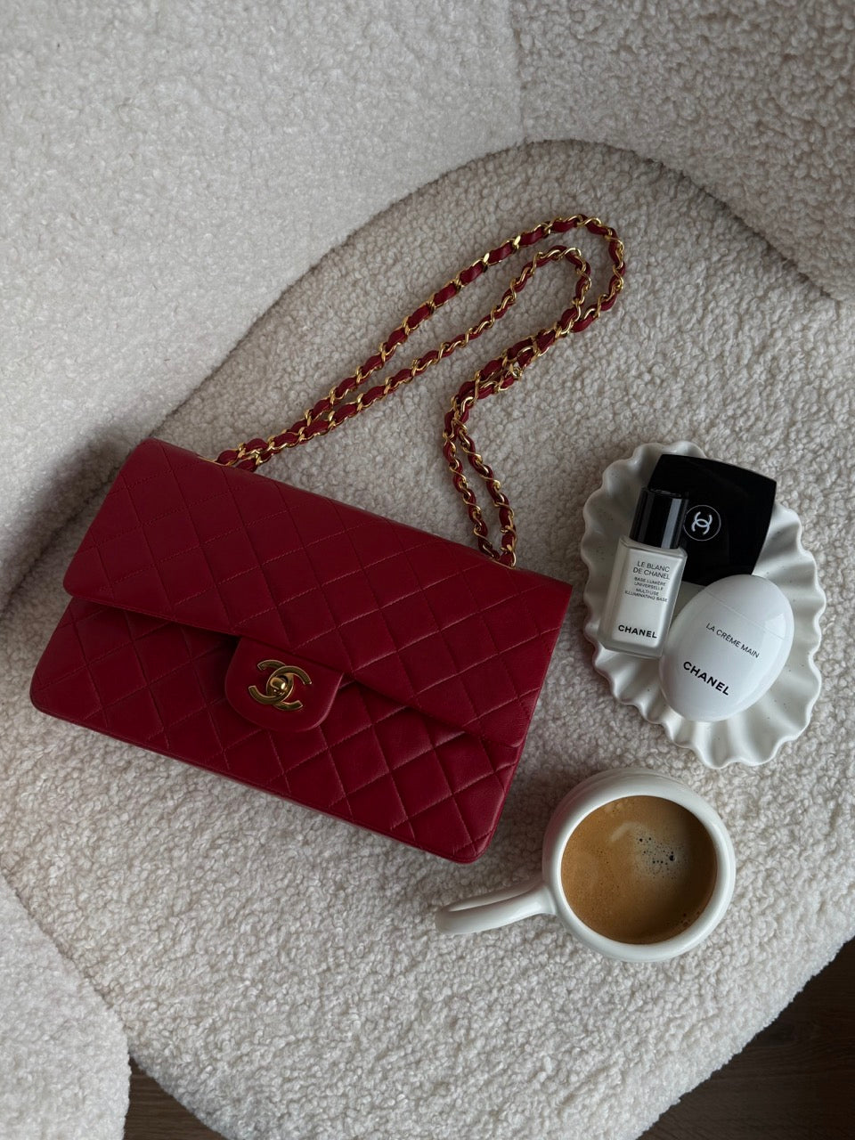 Chanel Timeless Double Flap Dark Red